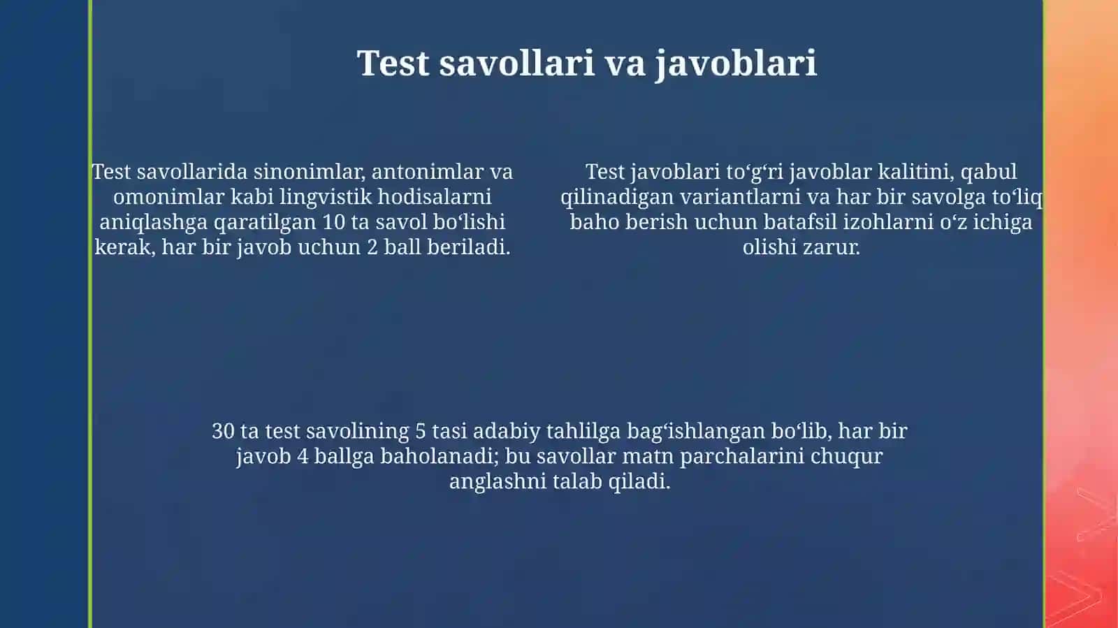 Filologiya atamalariga oid nostandart 30 ta test to‘plami 4