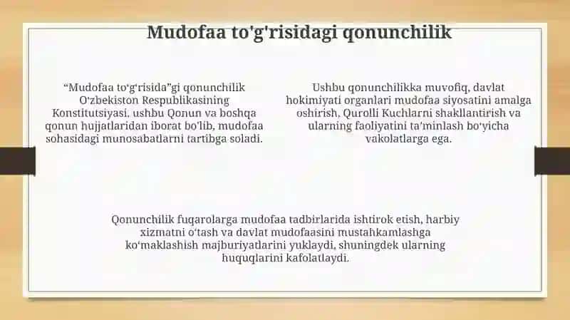 Mudofaa to‘g‘risida”gi qonunning umumiy qoidalari 4