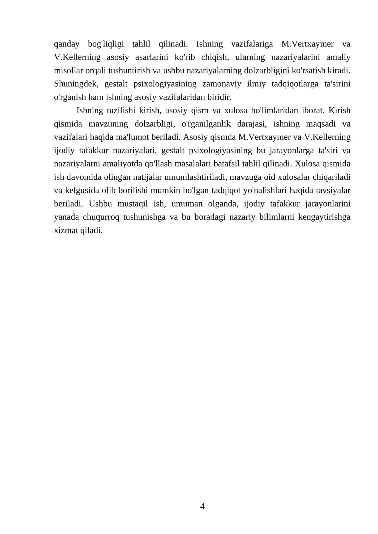 M.Vertxaymer va V.Keller ishlarida ijodiy tafakkur muammosining sharhi 4