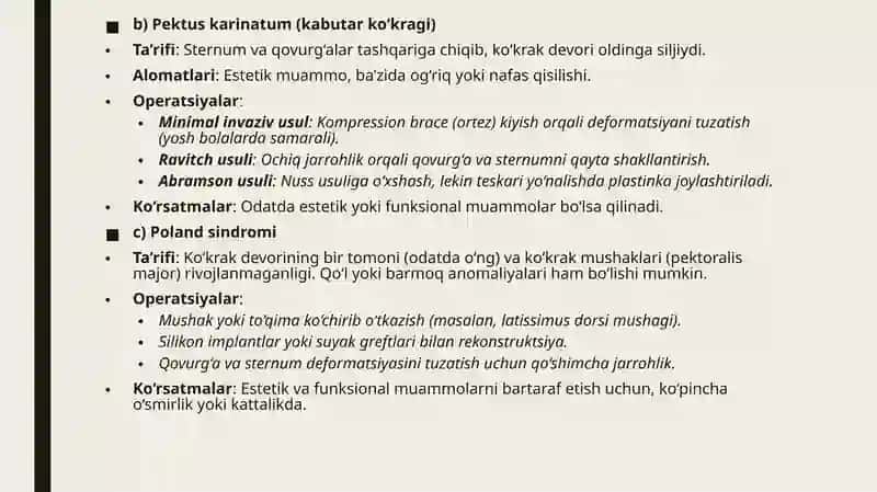 Ko‘krak devori tug‘mava orttirilgan nuqsonlari 4
