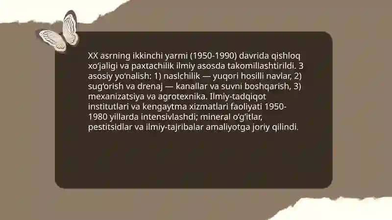 XX asrning ikkinchi yarmida ilm-fan va madaniyat rivojlanishi 4