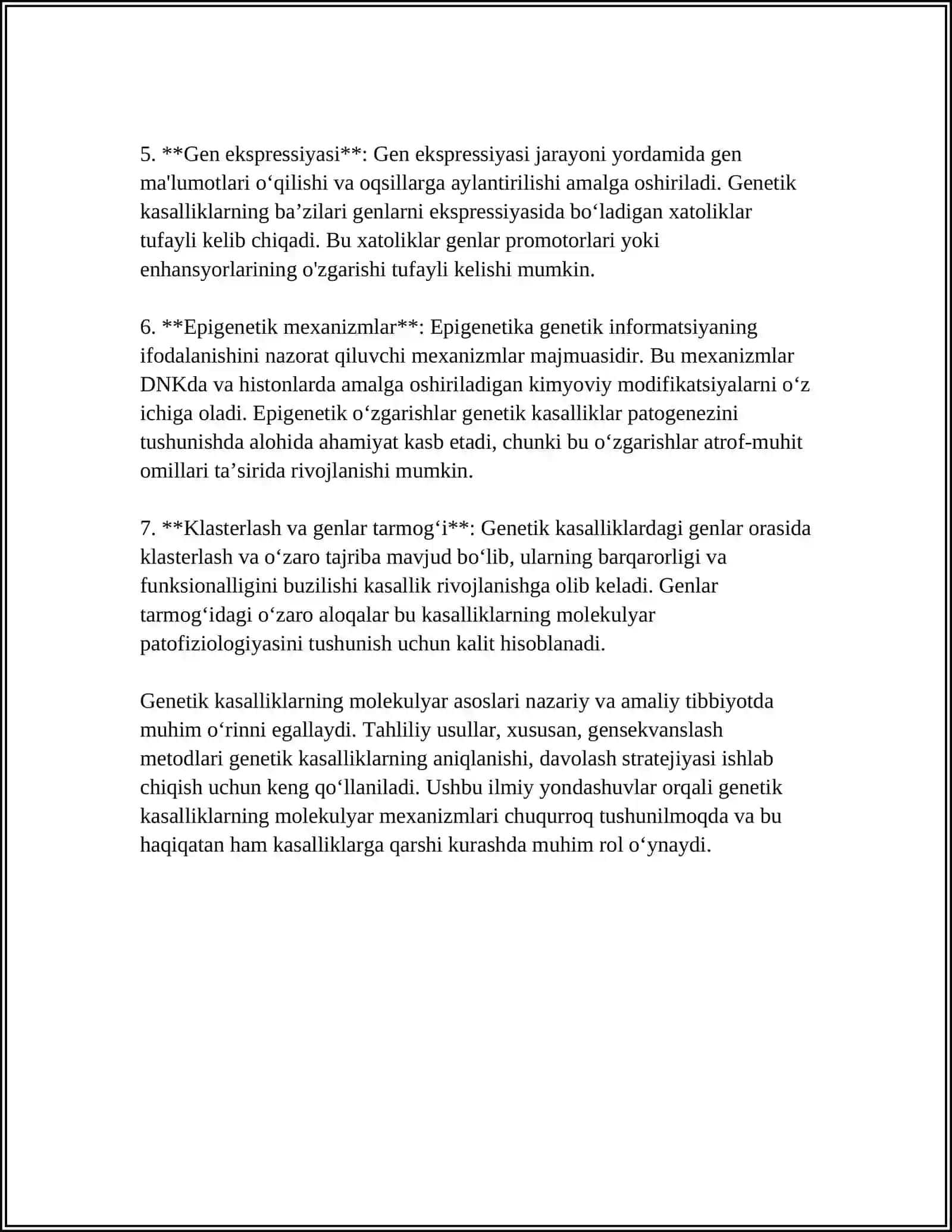 GENETIK XASTALIKLARNING MOLEKULYAR DIAGNOSTIK ASOSLARI 4