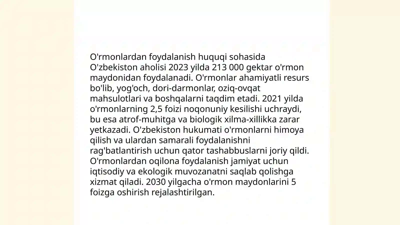 O'rmonlardan foydalanishning huquqiy tartibi 4