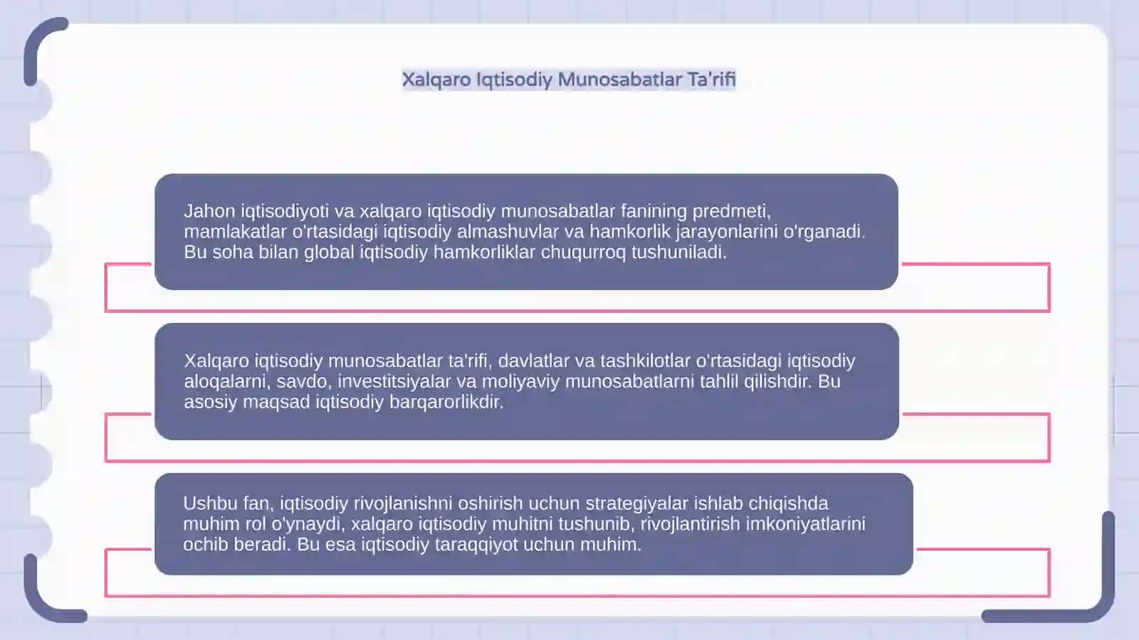 Johon Iqtisodiyoti va Xalqaro Iqtisodiy Munosabtlar Fanining Predmet 4