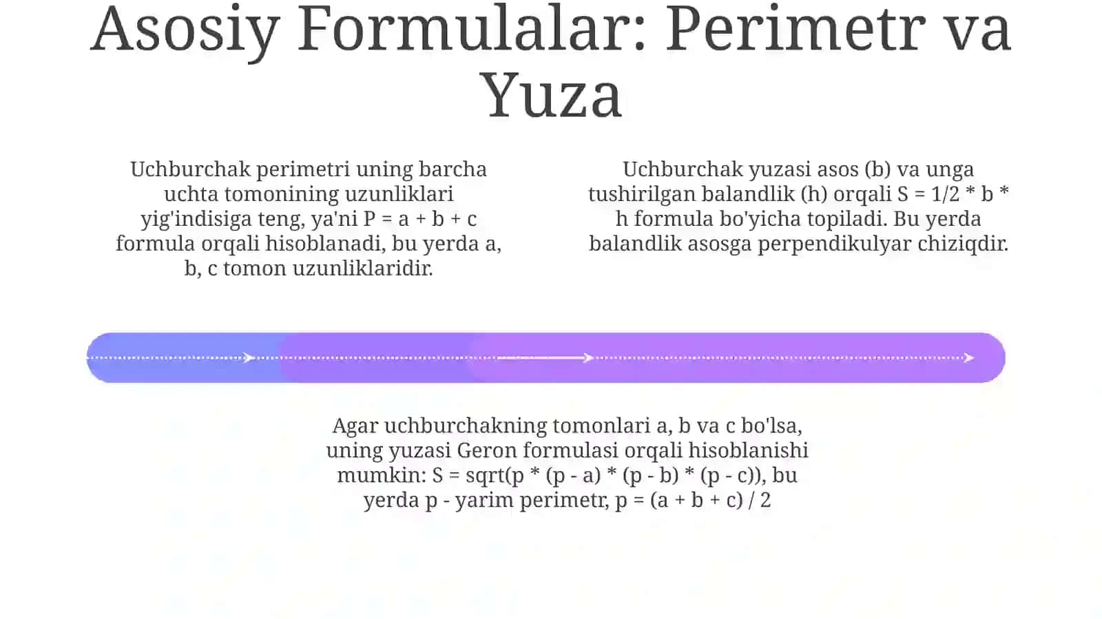 Uchburchakkaoidformulalarvaulargaoidmisollaryechish 4