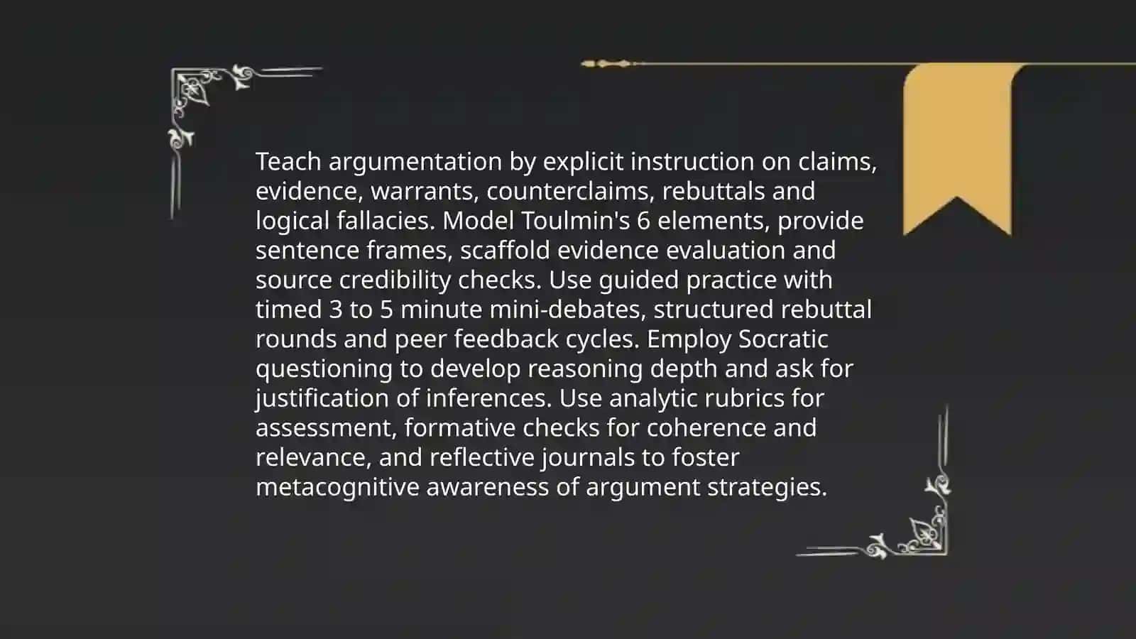 Debate- Style classroom practice 4