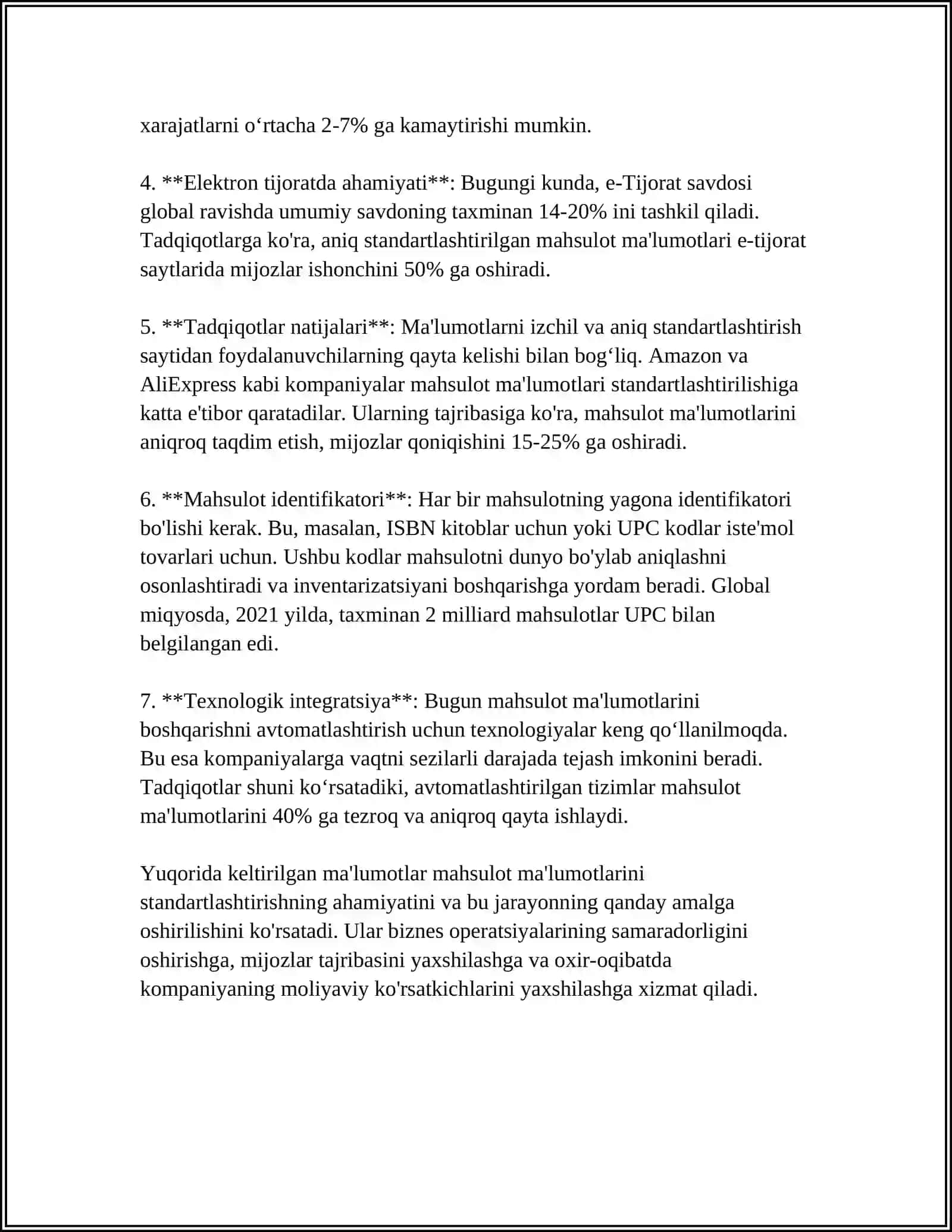 MAHSULOT MA'LUMOTLARINISTANDARTLASHTIRISH VA KODLASH 4