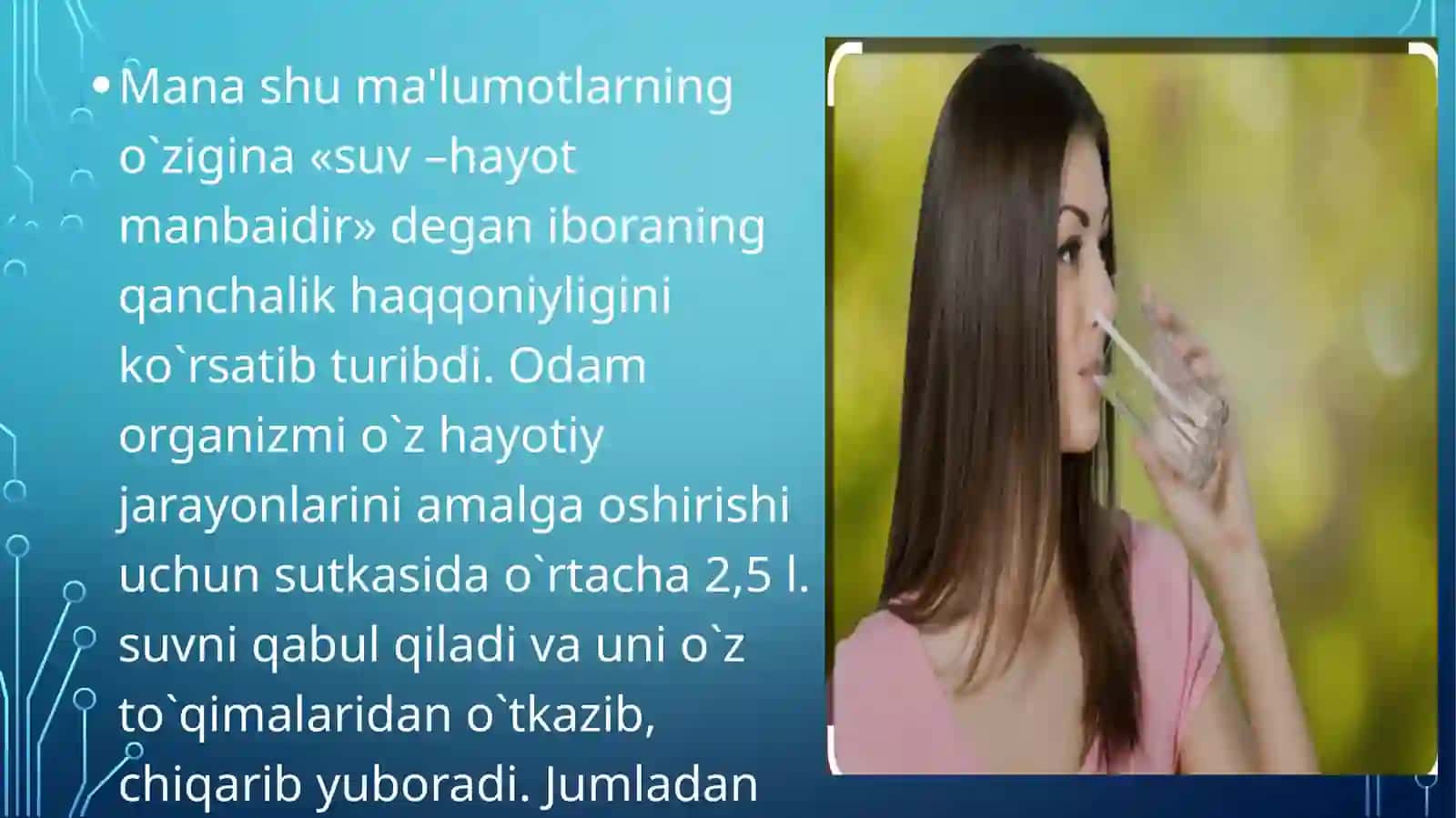 Suv resurslarNi muhofaza qilish va ulardan oqilona foydalanish 4