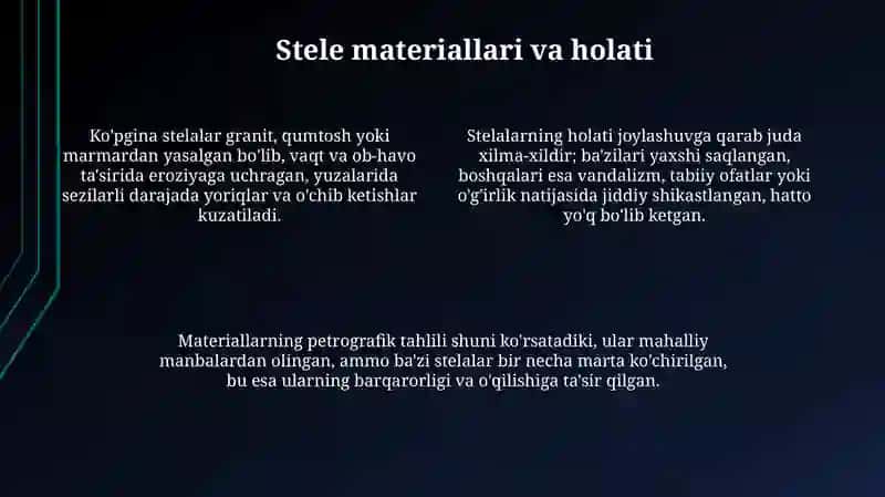 Oʻrxun-Enasoy yozuvi bitiktoshlarining har biri ustida kuzatish olib borish; transkripsiyasi 4