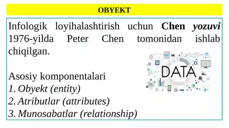 Ma’lumotlar bazasini infologik loyihalashtirish va ER diagrammalar 4