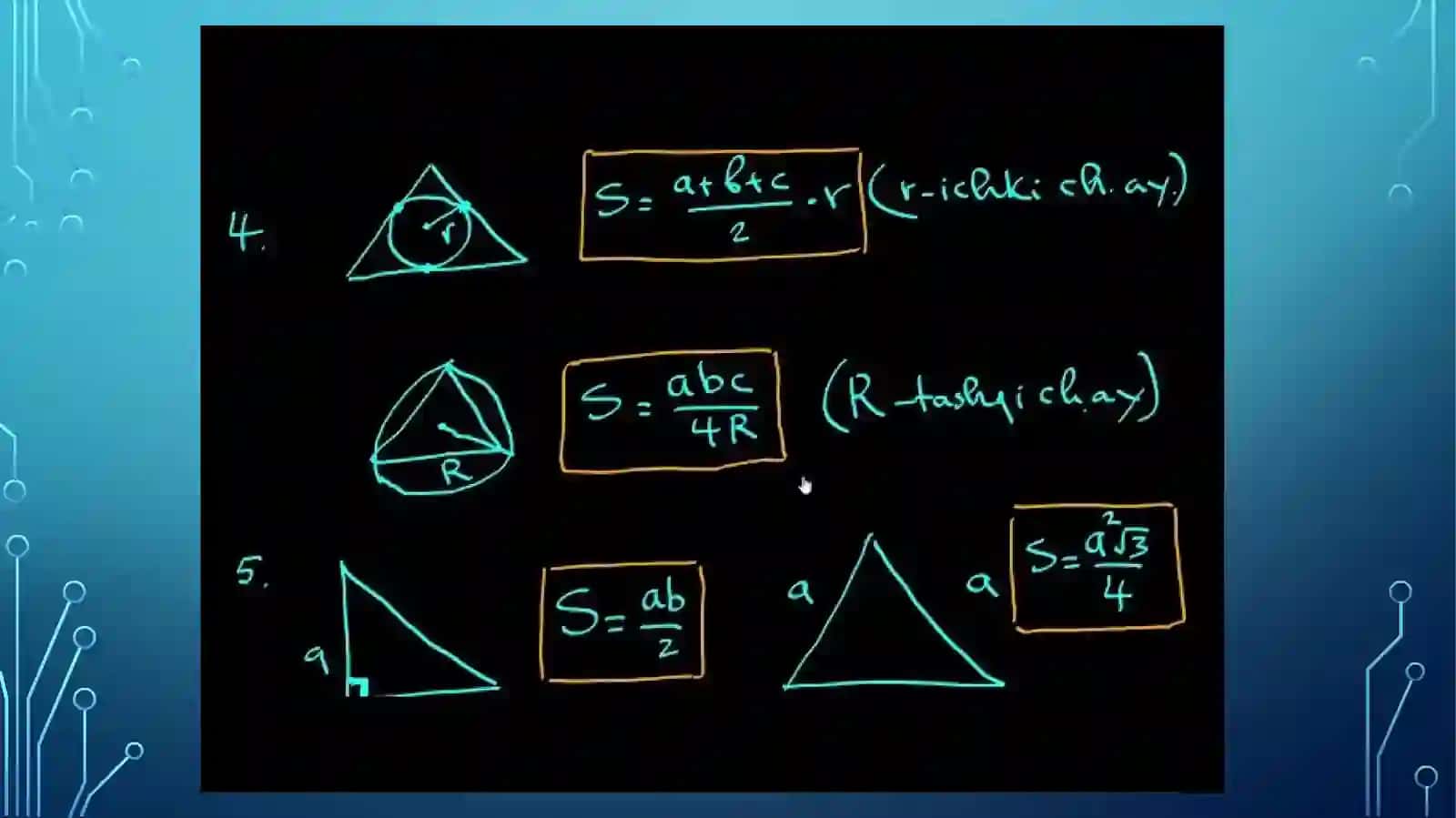 Axborotlarga ishlov berishda ishlatiladigan matematik vositalar (tenglamalar, matritsalar) 4