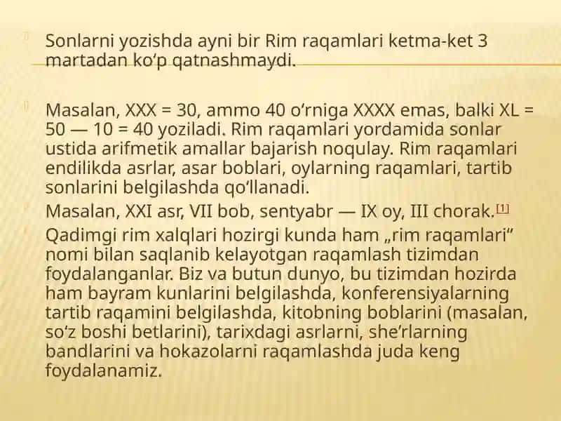 Rim sonlari. Rim kalendari 4