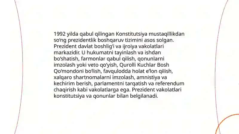 Mustaqillik yillarida davlat boshqaruvi tizimida amalga oshirilgan islohatlar 4