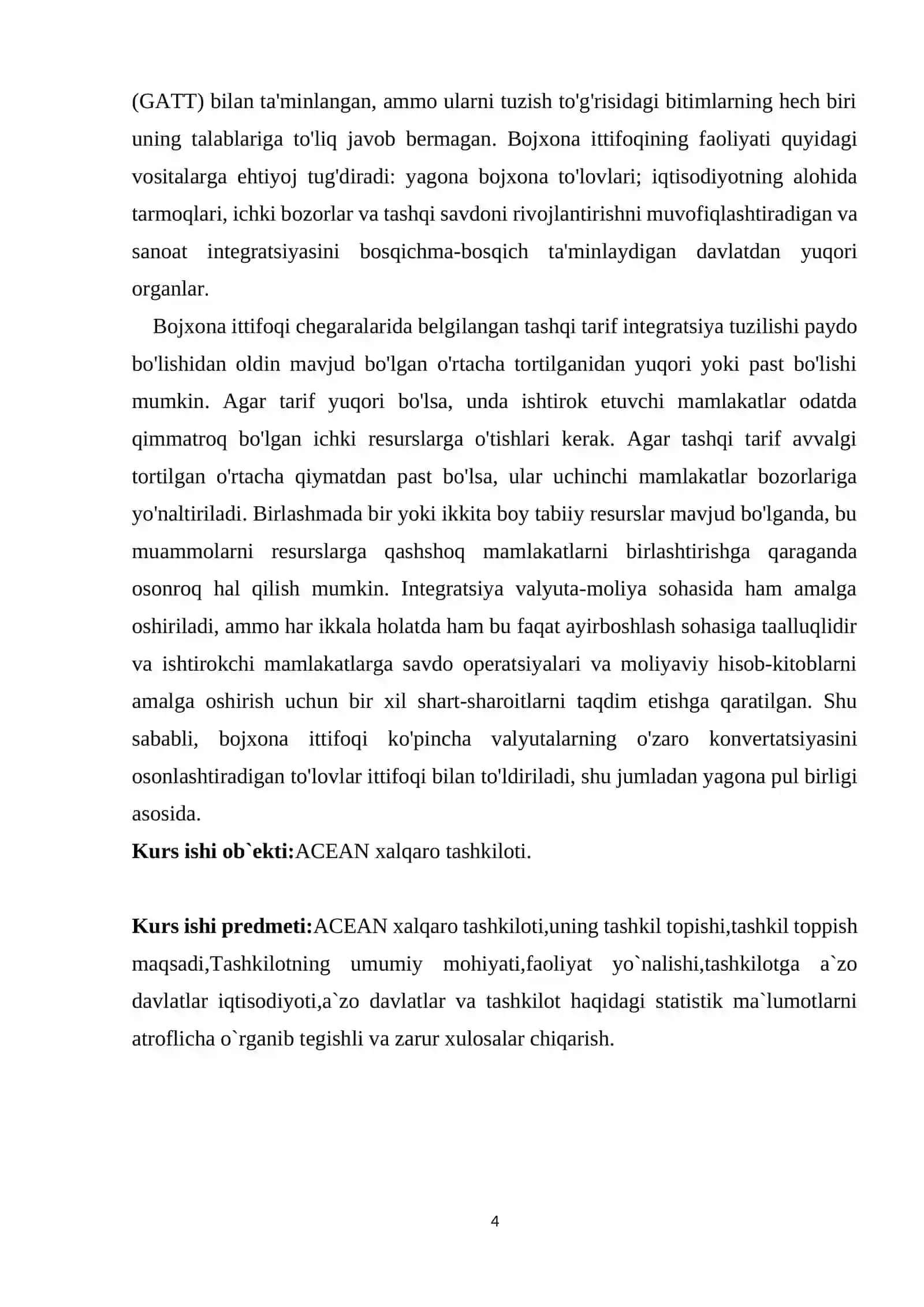 ASEAN tashkiloti, uning faoliyati va ahamiyati 4