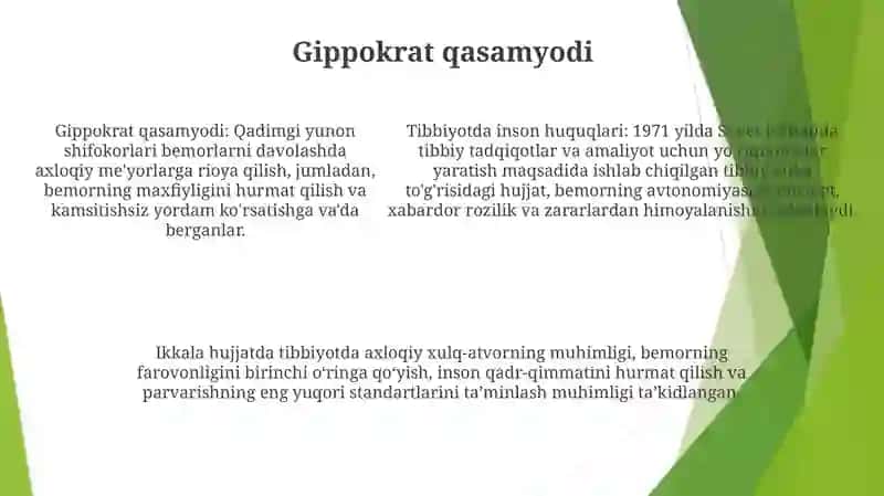 Tibbiyotda Inson Huquqlari 4