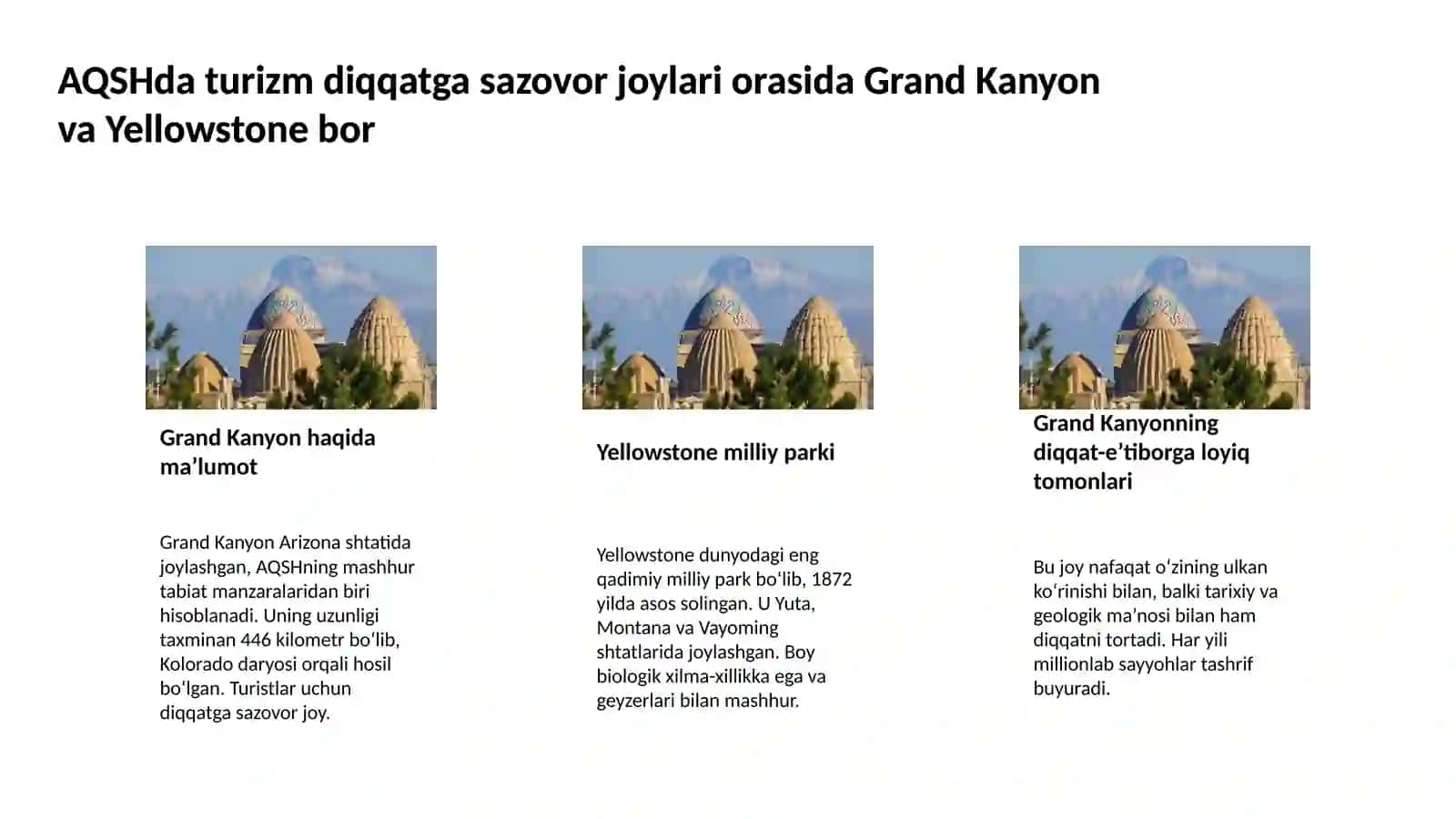 AQSHning iqtisodiy, geografik va turistik tavsifi 4