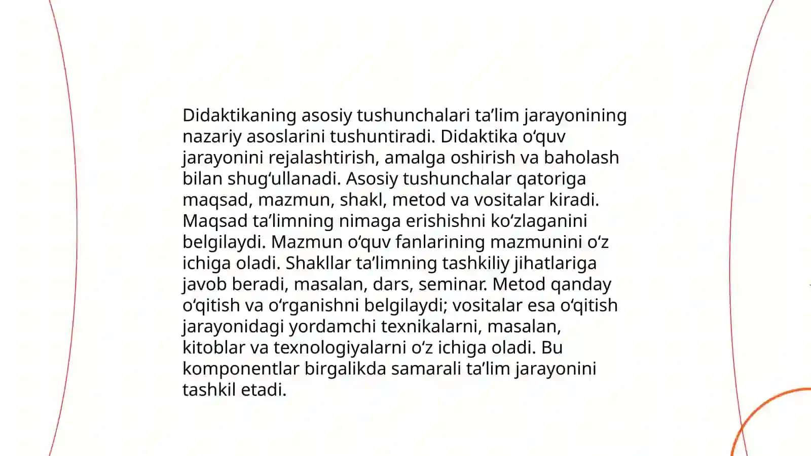 Didaktika. Didaktikaning predmeti va vazifalari 4