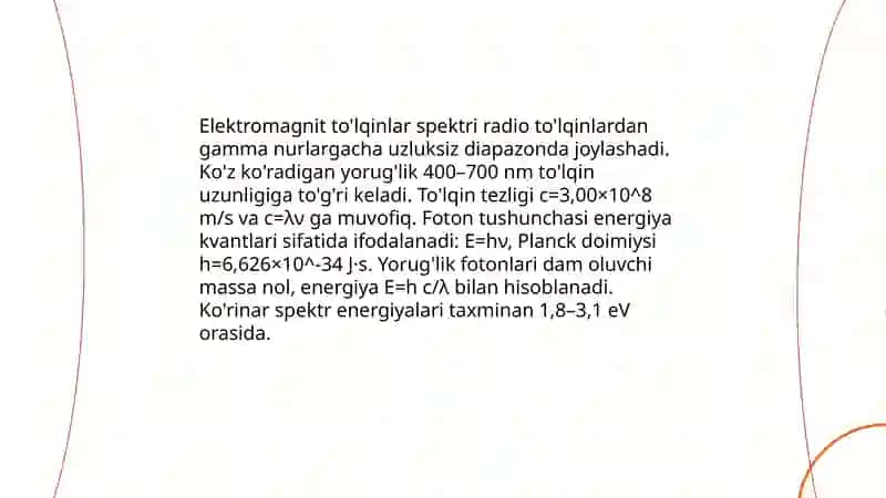 Yorug'lik dispersiyasi, yorug'likning elektromagnit tabiati 4