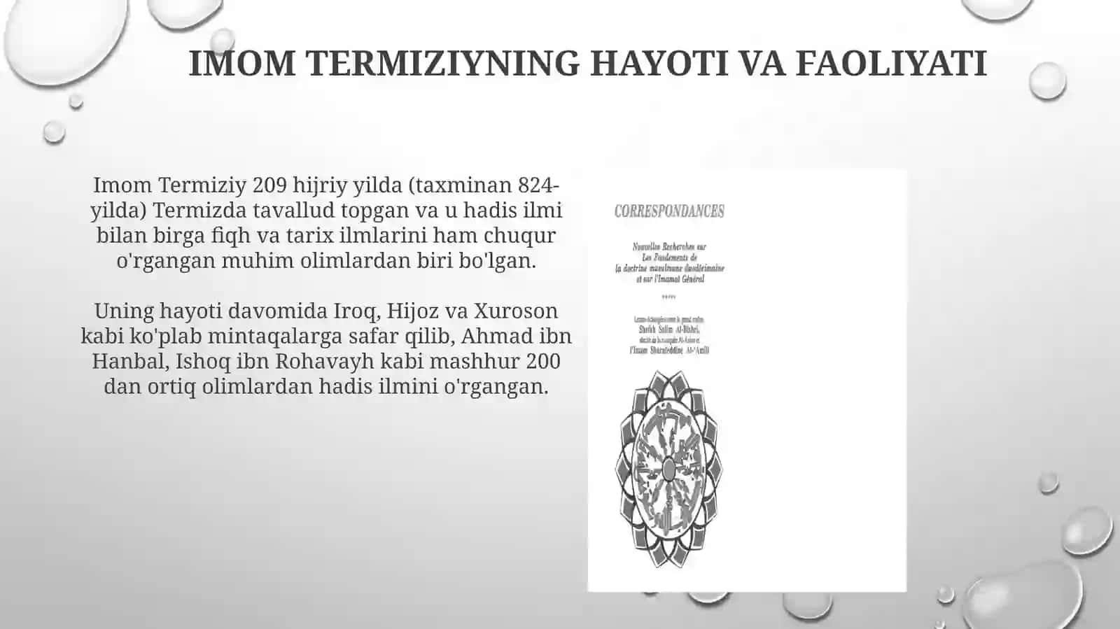 Imom Buxoriy va Imom Termiziyning hadis ilmiga qo'shgan hissasini qiyosiy tahlili 4