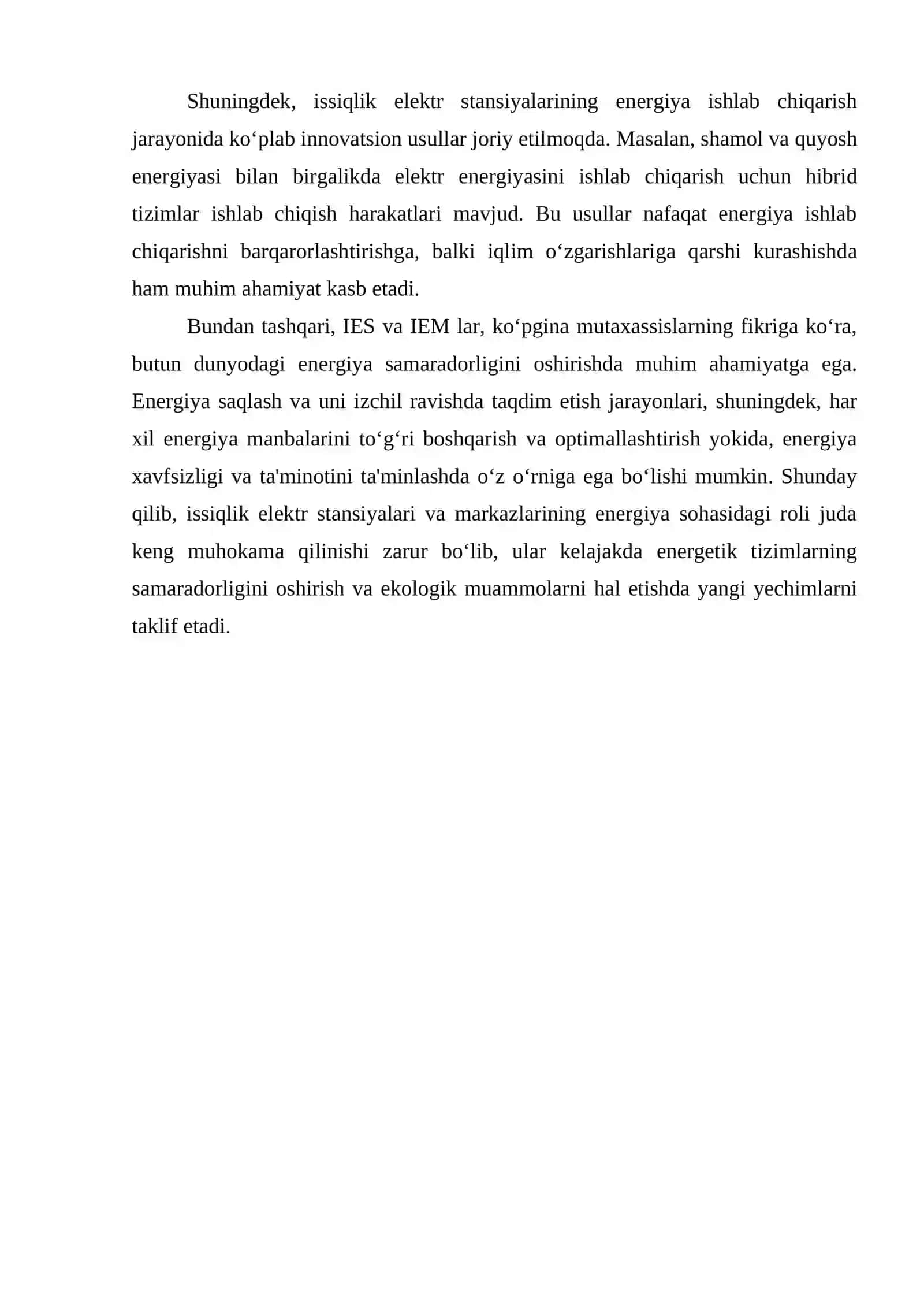 ISSIQLIK ELEKTR STANSIYALARI VA ISSIQLIK ELEKTR MARKAZLARI (IES VA IEM) 4