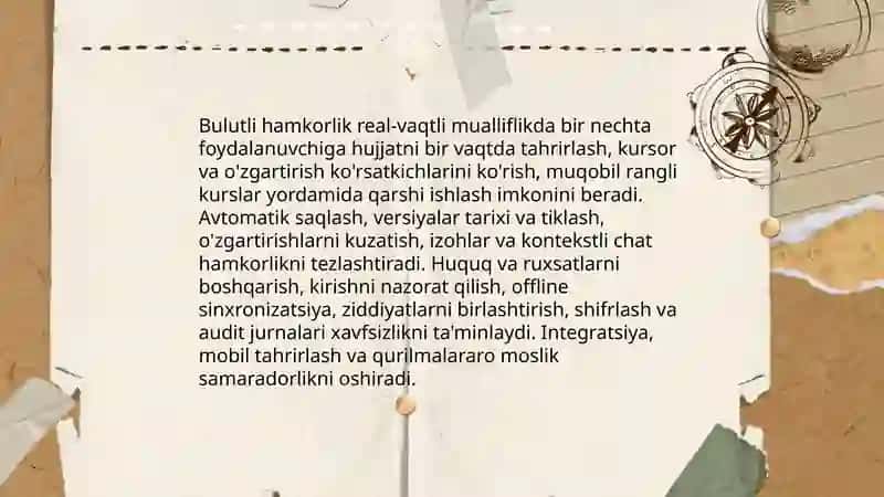 Ofis daturlari va ularning yangi imkoniyatlari.Matn muharrirlarida ishlash asoslari 4