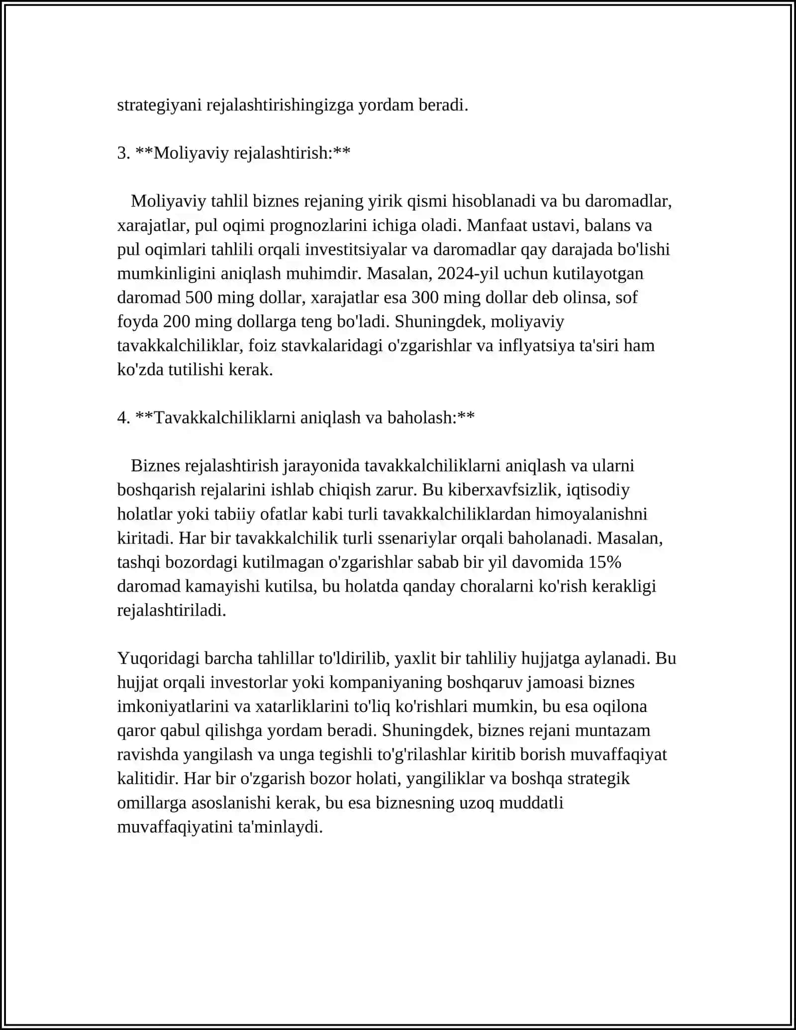 FAOLIYAT SIFATIDA BIZNES TUZILISHINI TAHLIL QILISH 4