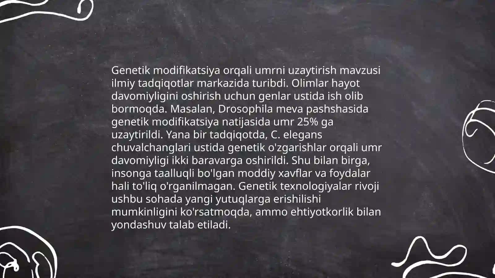 Umrni uzaytirishning biologik cheklovlari 4