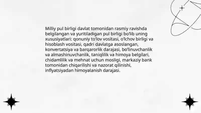 Milliy valyuta tizimi va uning elementlari 4