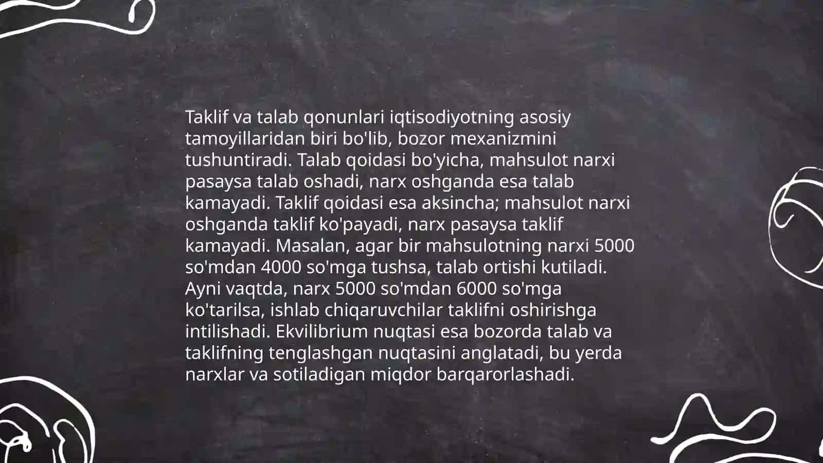 Bozor muvozanati tahlili 4