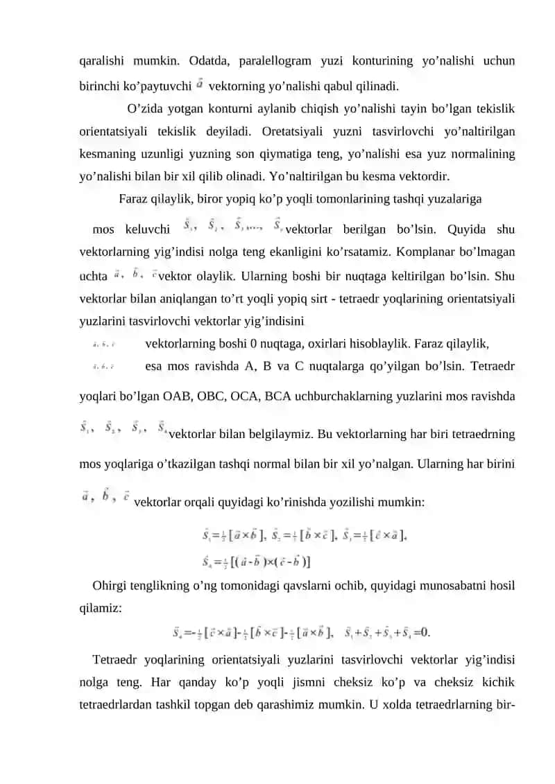 Vektorlarning vektor va aralash ko'paytmasi 4