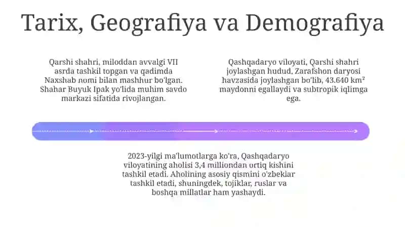 Qashqadaryo viloyati va Qarshi shahri: Umumiy tavsif 4