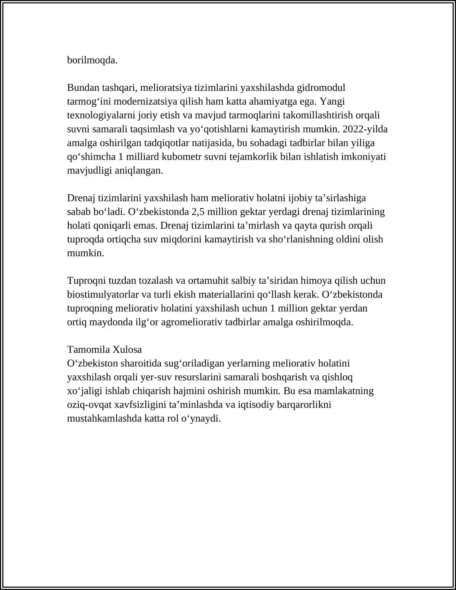 16.SUG‘ORILADIGAN YERLARDA KOLLEKTOR-ZOVUR TARMOQLARIDAN SAMARALI FOYDALANISH YO‘LLARI 4