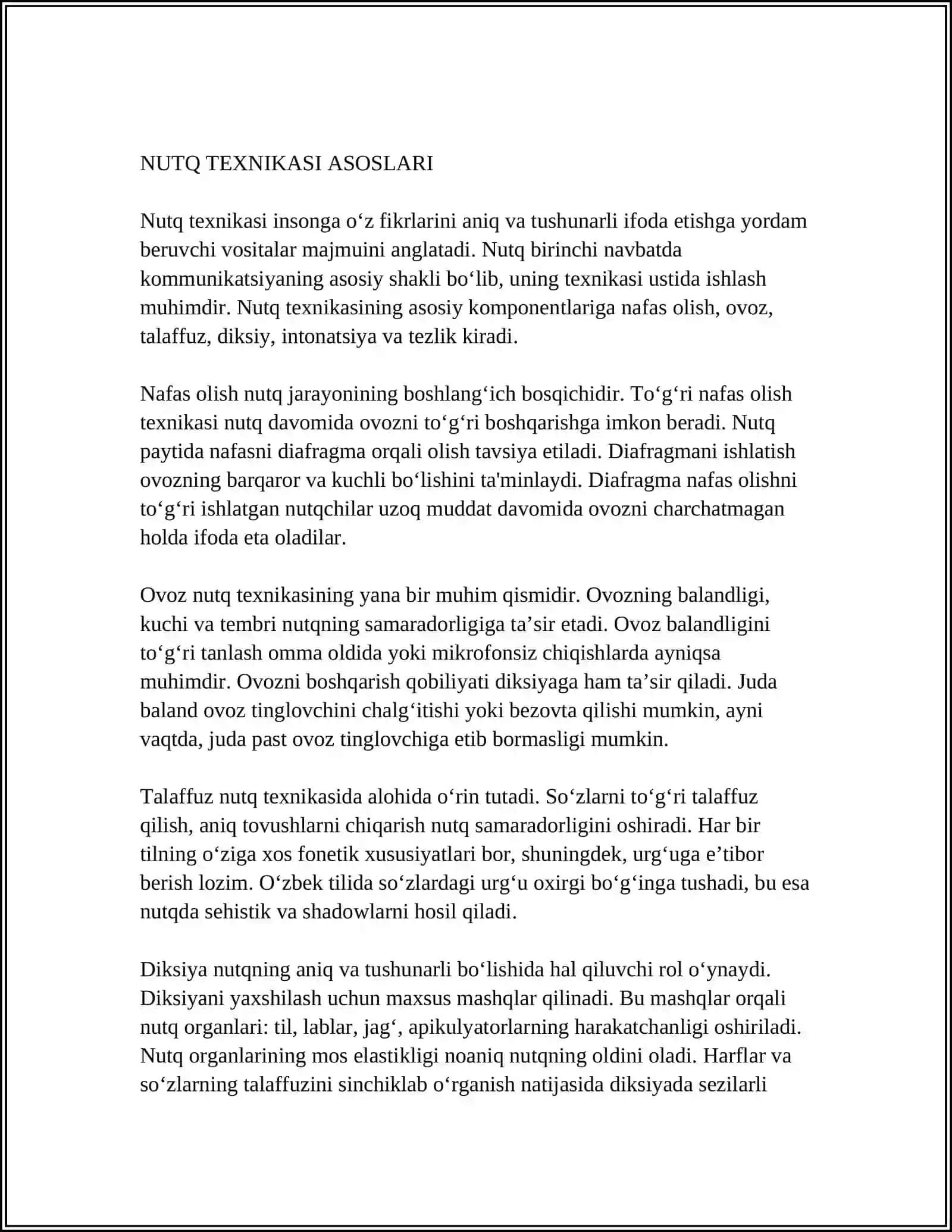 NUTQ TEXNIKASINING TAKOMILLASHTIRISH METDLARI 4