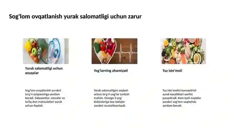 Koronar arteriya kasalliklari, gipertenziya bo'yicha guruhli profilaktik tibbiy maslahatlar berish metodikasi 4
