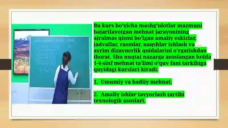Boshlangich sinflarda mehnat ta'limi dasturi materialining mazmuni 4