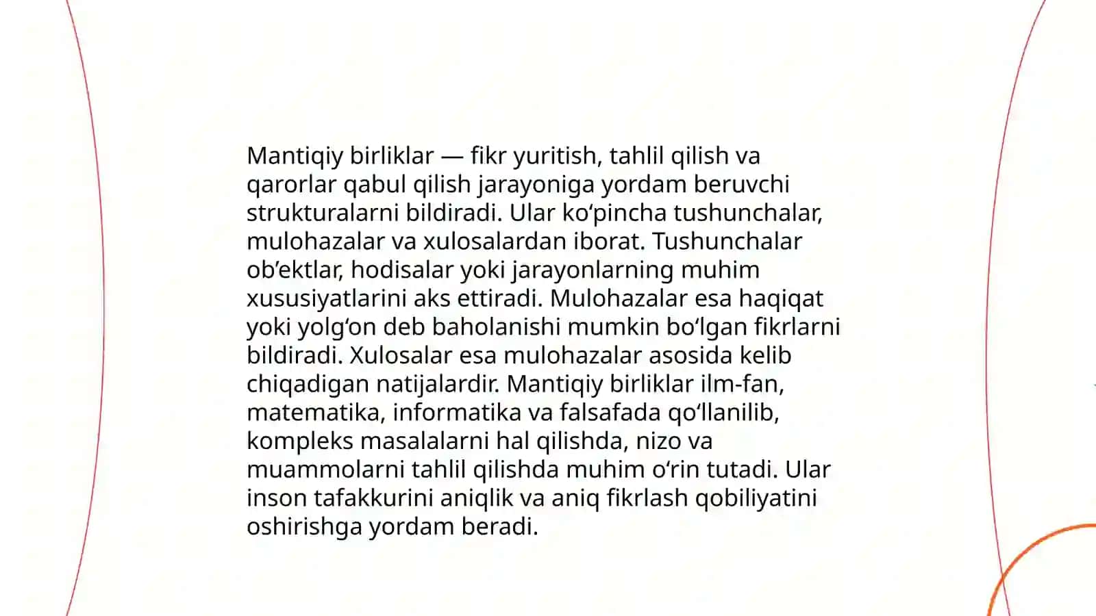 Til birliklari va mantiq birliklari 4