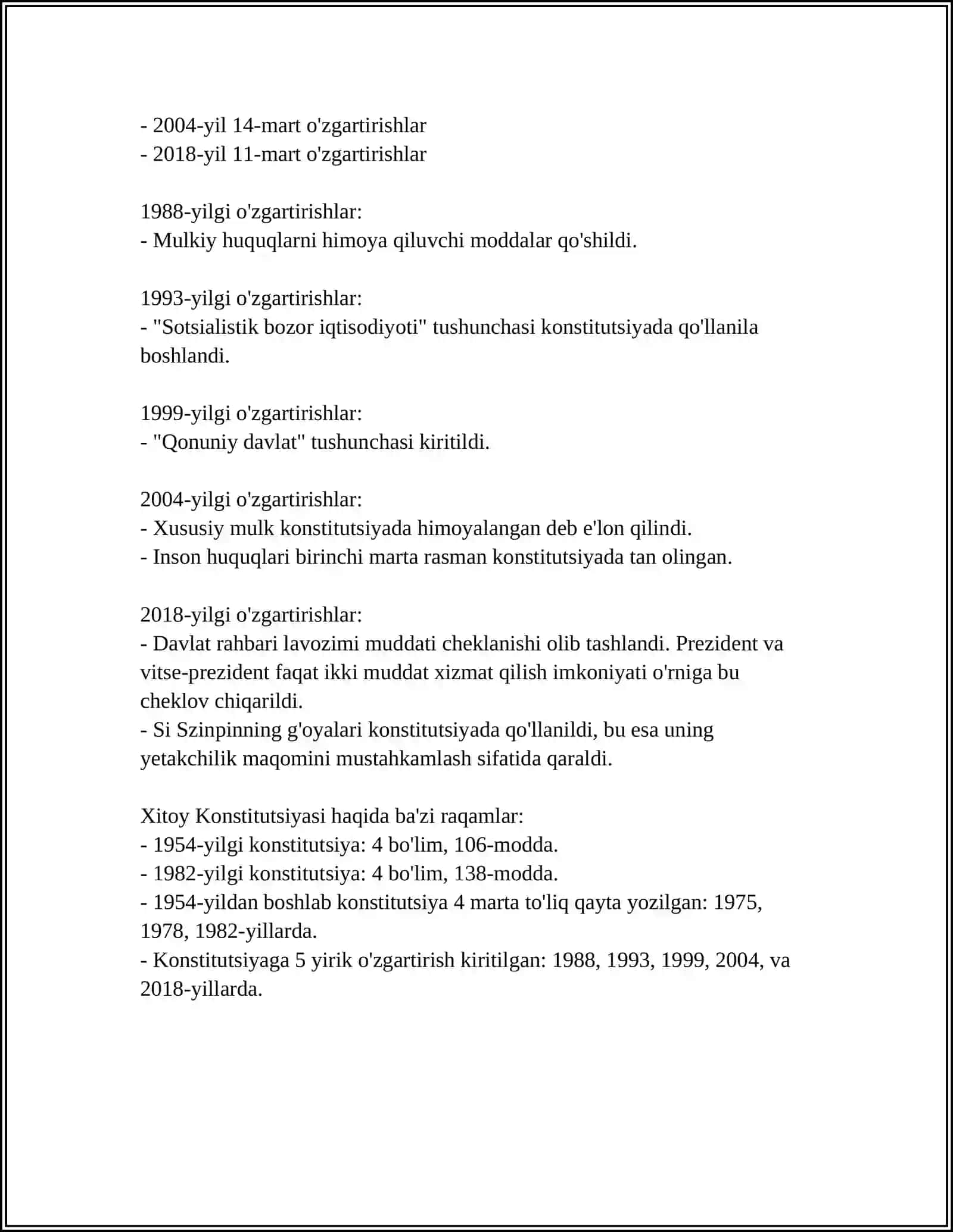 Xitoy Xalq Respublikasi Konstitutsiyasi 4