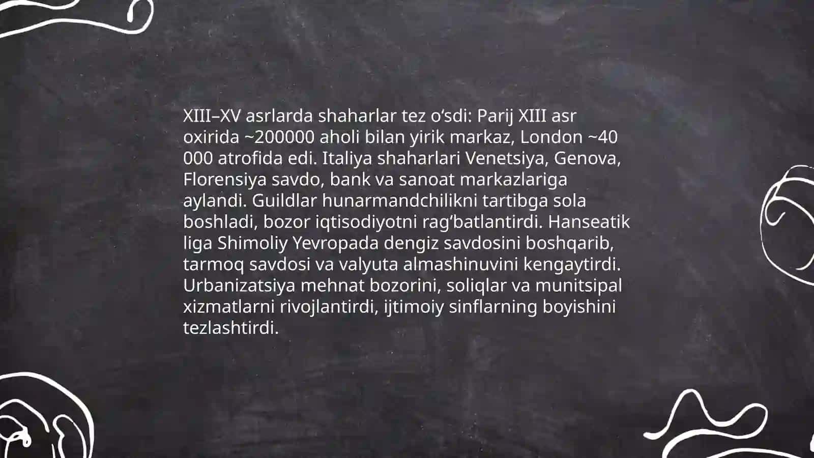 XIII-XV asrlarda Yevropa iqtisodiy rivojlanishining o'ziga xos jihatlari 4