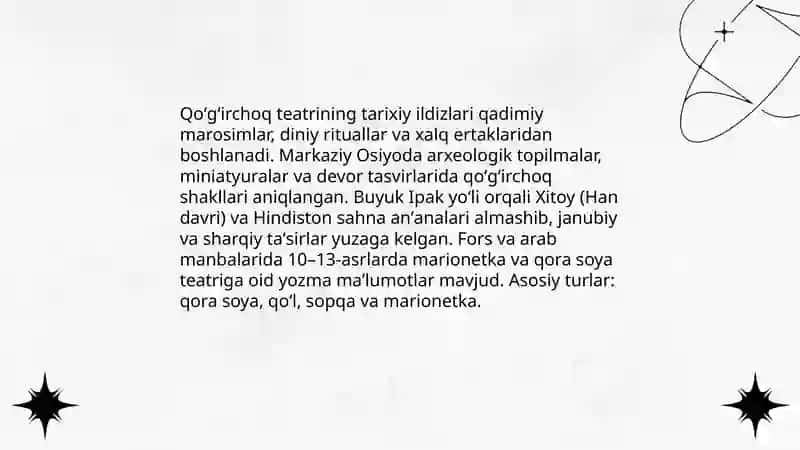 Qoʻgʻirchoq teatrini paydo boʻlishi, tarihiy ildizlari tarbiyaviy ahamiyati 4