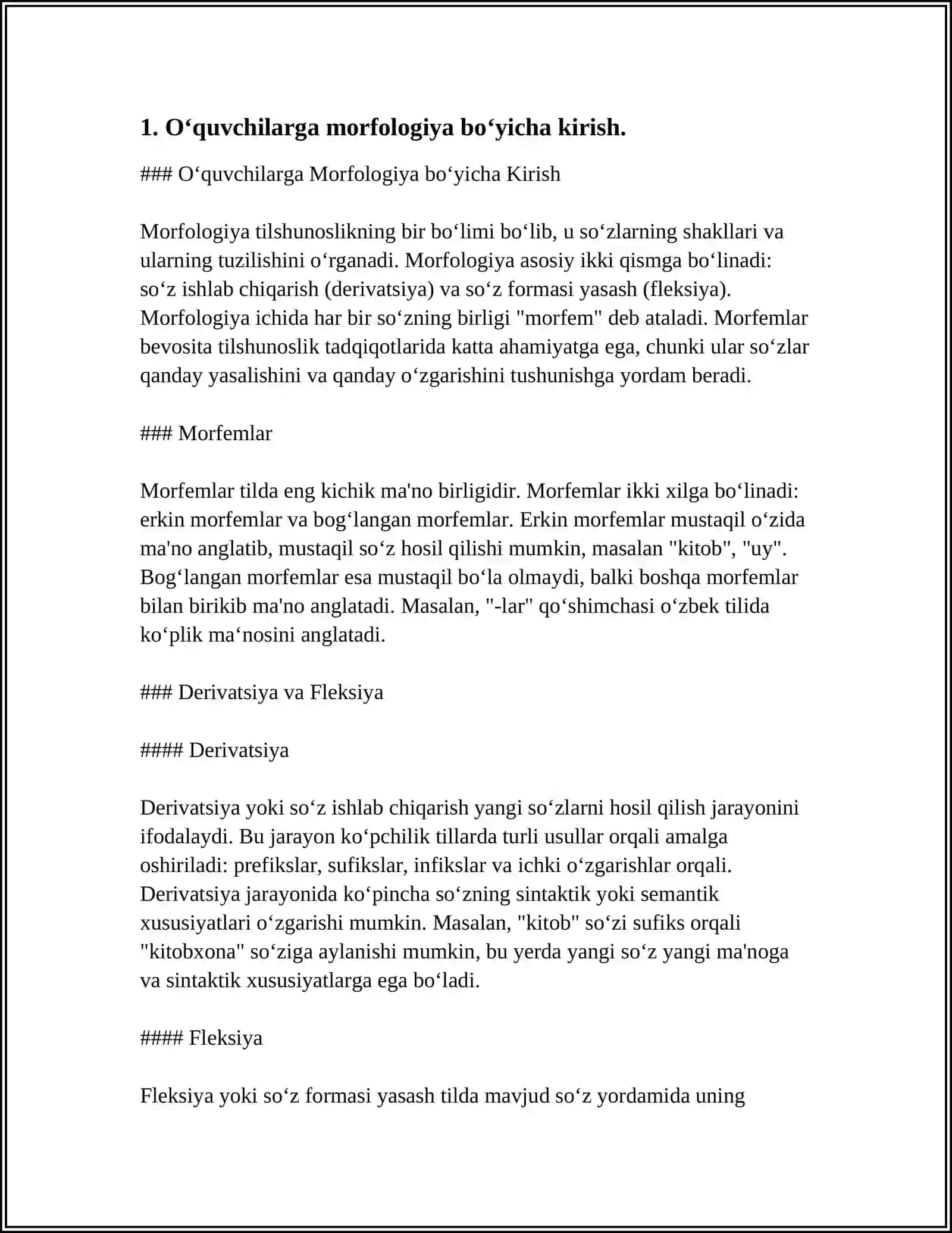 Boslang'ich Sinf O'quvchilarini Morfologik Tahlilga O'rgatish 4