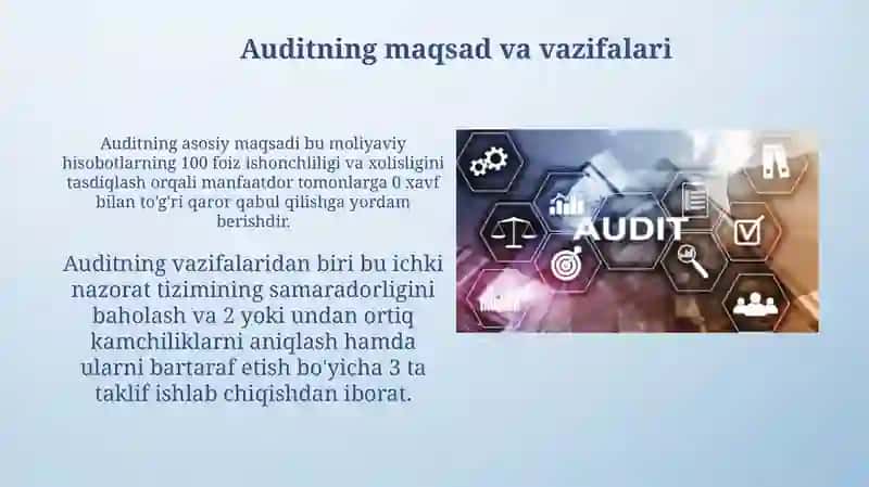 Audit konsepsiyasi va uni tartibga solish 4