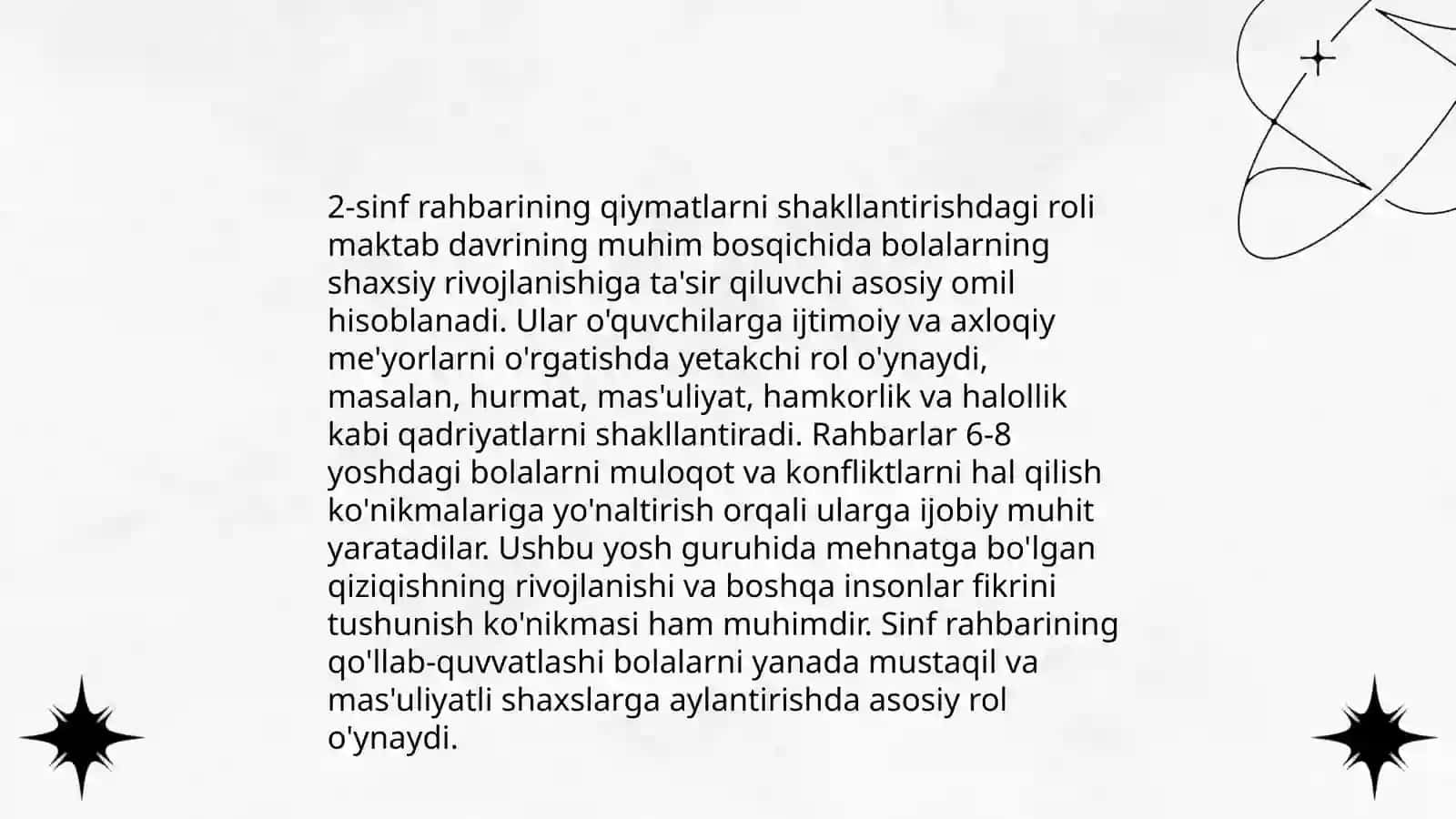 Sinf rahbarining tarbiyaviy faoliyati 4