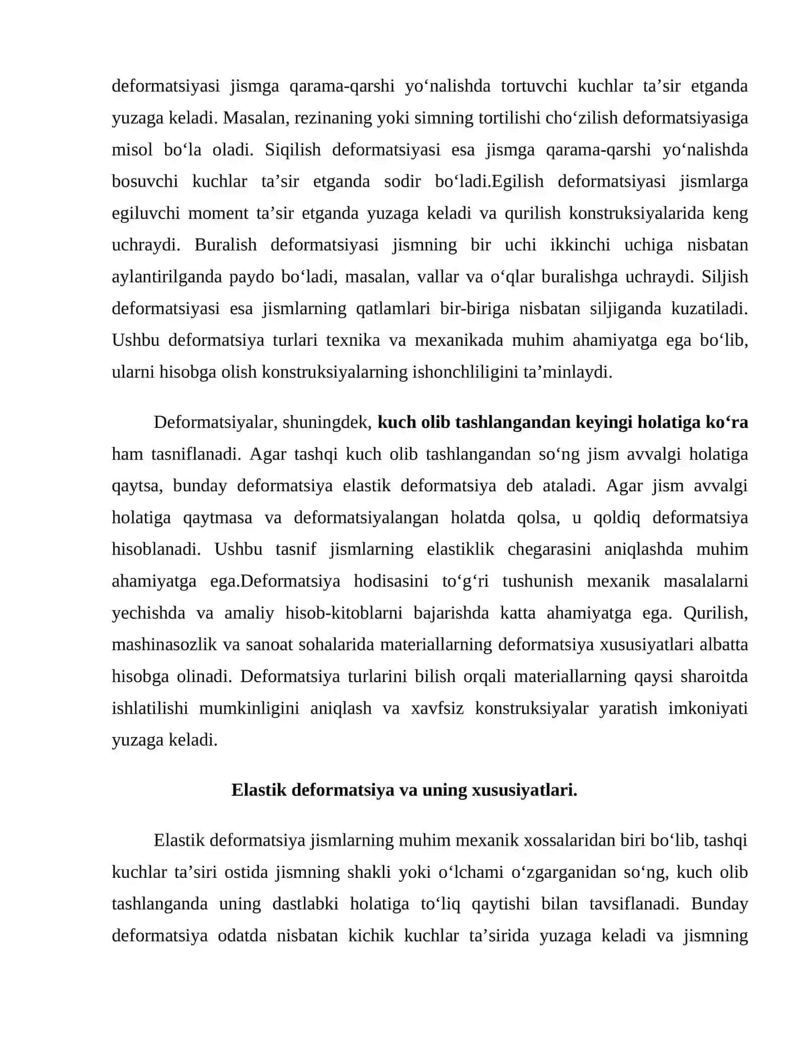 Elastik deformatsiya va qoldiq deformatsiya 4