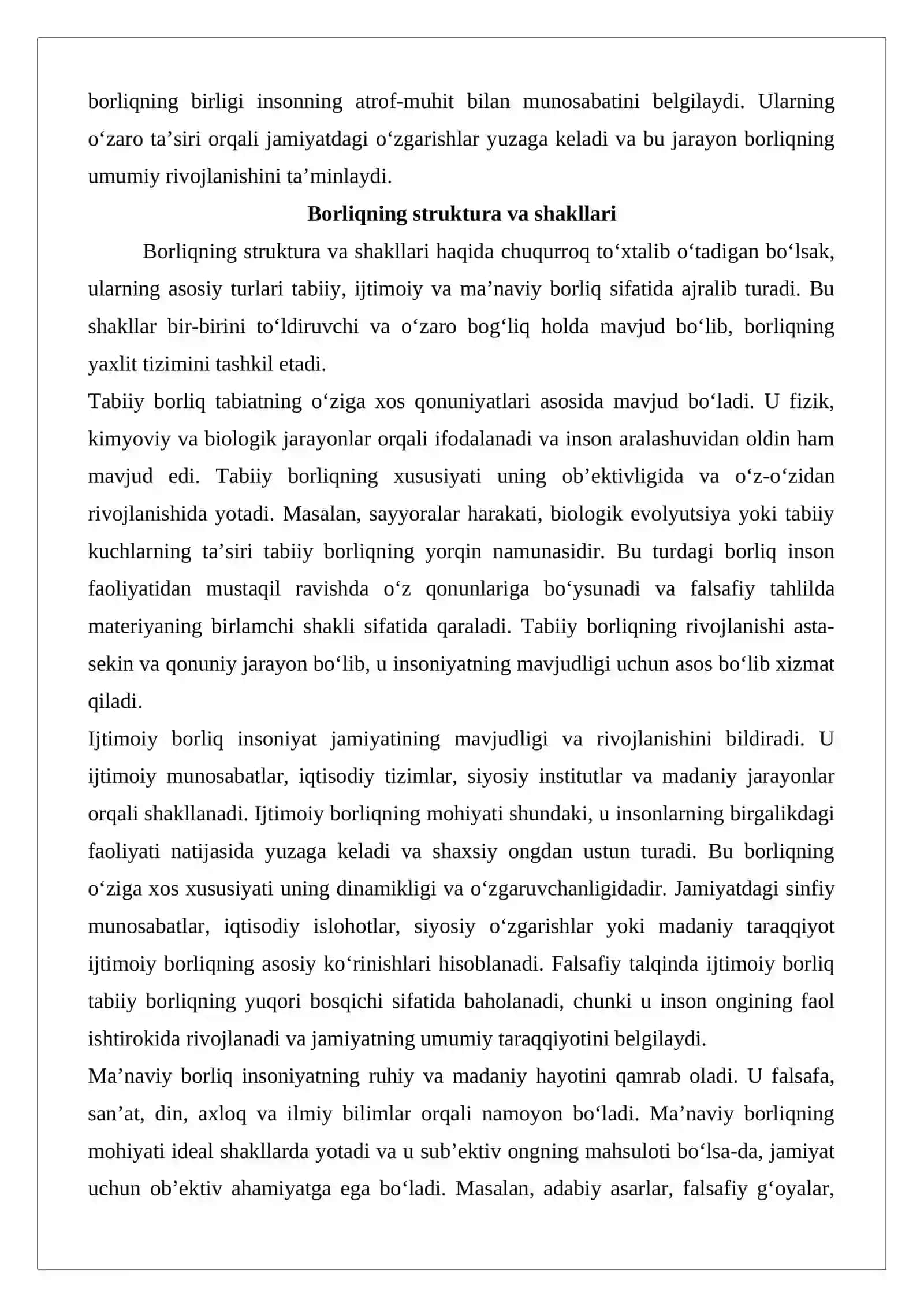 Borliq, rivojlanish, bilish va jamiyat falsafasining o‘zaro dialektik aloqadorligi 4