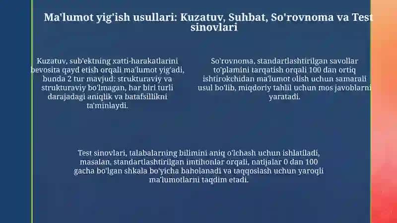 Pedagogikaning ilmiy tadqiqot metodlari 4