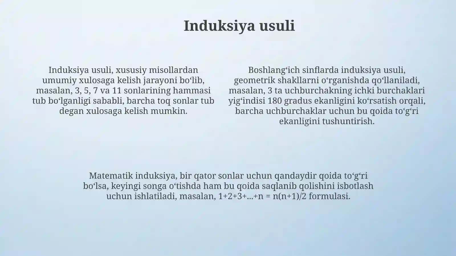 Boshlang‘ich sinfda matematika o‘qitish metodlari. Induksiya, deduksiya va analogiya metodlari 4