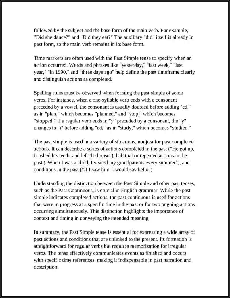 PAST INDEFINITE AND PAST CONTINUOS TENSES 4