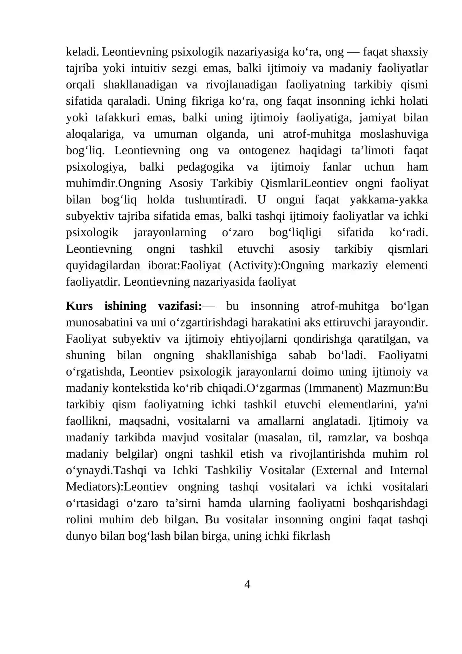 Umumiy psixologiya kurs ishi 4