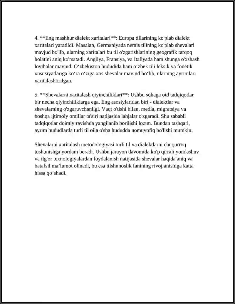 SHEVALARNING LINGVISTIK XARITASINI TUZISH 4