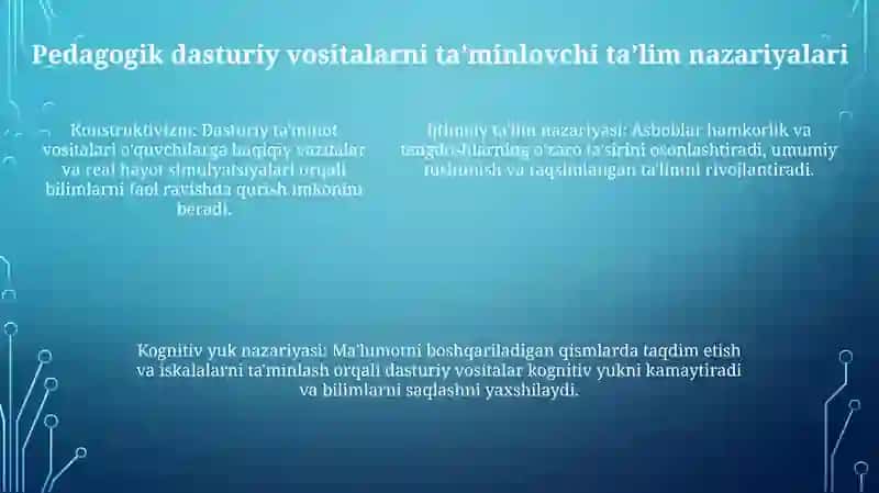 Pedagogik Dasturiy Vositalarning Nazariy Asoslari 4